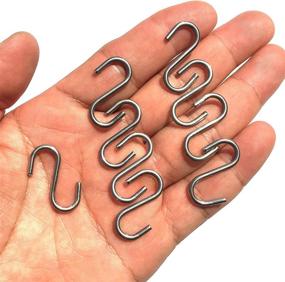 img 4 attached to 200-Piece Stainless Steel 1-Inch S Hooks - Mini S-Shaped Hangers for Jewelry, Key Rings, Chain Hardware, Pet Name Tags, Wood Circles, Fishing Lures, and DIY Craft Assembly - Perfect for Doll Houses