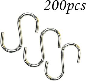 img 1 attached to 200-Piece Stainless Steel 1-Inch S Hooks - Mini S-Shaped Hangers for Jewelry, Key Rings, Chain Hardware, Pet Name Tags, Wood Circles, Fishing Lures, and DIY Craft Assembly - Perfect for Doll Houses