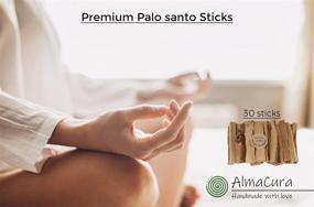 img 2 attached to 🌿 AlmaCura Palo Santo Sticks: 30 Premium Resin-Rich (≈200g) from Peru! Ethically Harvested for Soul Healing. Ideal for Meditation, Stress Relief & Energy Cleansing. Bulk 30 Sticks, Not from Ecuador.