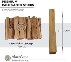 img 3 attached to 🌿 AlmaCura Palo Santo Sticks: 30 Premium Resin-Rich (≈200g) from Peru! Ethically Harvested for Soul Healing. Ideal for Meditation, Stress Relief & Energy Cleansing. Bulk 30 Sticks, Not from Ecuador.