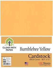 img 3 attached to 🐝 Bumblebee Yellow Cardstock - 8.5 x 11 inch - 65Lb Cover - 100 Sheets - Clear Path Paper: Vibrant and Durable Crafting Material