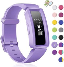 img 4 attached to 👦 Veezoom Fitbit Ace 2 Bands for Kids - Waterproof Silicone Bracelet Accessories for Fitbit Inspire HR & Ace 2 - Colorful Sport Wristbands for Boys and Girls (6+)