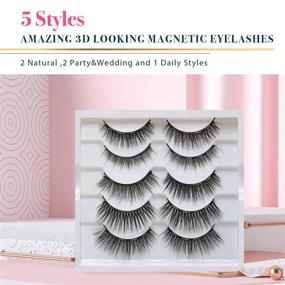 img 1 attached to 👁️ Arishine Magnetic Eyelashes with Eyeliner - Easy-to-Apply Magnetic Eyelash Kit - Natural Look, No Glue Required