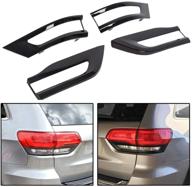 🚗 glossy upgrade: sportuli gloss black tail light trim bezel kit for 2014-2021 jeep grand cherokee logo