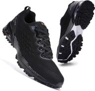 👟 puwan men's reflective running training athletic shoes логотип