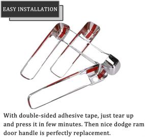 img 2 attached to Обивки ручек дверей хром для Dodge Ram 1500 2500 3500 2009-2018 - наружные ручки дверей.
