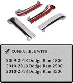 img 1 attached to Обивки ручек дверей хром для Dodge Ram 1500 2500 3500 2009-2018 - наружные ручки дверей.