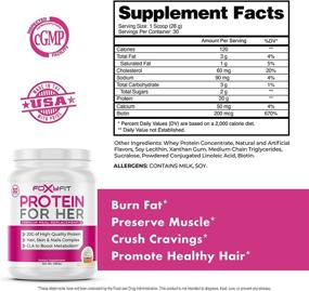 img 2 attached to 🍰 Whey Protein Powder for Women - Foxy Fit: Weight Management and Healthy Hair Growth with CLA and Biotin (Vanilla Cupcake 1.85 lbs.)