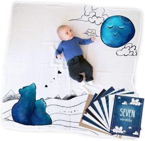 img 4 attached to 🐻 Delightful Blue Bears to The Moon: JumpOff Jo Baby Blanket and Turning Point Cards Bundle