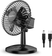 🌬️ easyacc usb desk fan - oscillating floor and table fan with adjustable speeds, portable personal cooling fan for home, office, travel, bbq, camping. quiet brushless electric mini small fan. логотип