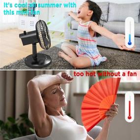 img 3 attached to 🌬️ EasyAcc USB Desk Fan - Oscillating Floor and Table Fan with Adjustable Speeds, Portable Personal Cooling Fan for Home, Office, Travel, BBQ, Camping. Quiet Brushless Electric Mini Small Fan.