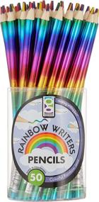 img 2 attached to 🌈 Vibrant and Fun: Raymond Geddes Rainbow Pencils for Kids (Pack of 50)