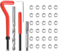 🔧 joytube 35-piece thread repair kit: stainless m6 x 1mm inserts for auto repairing - compatible hand tool set logo