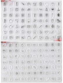 img 1 attached to 🎨 Kwan Crafts Set of 2 Stylish Daily Life Pattern Clear Stamps for Crafting Cards, Decorations, and Scrapbooking DIY Projects