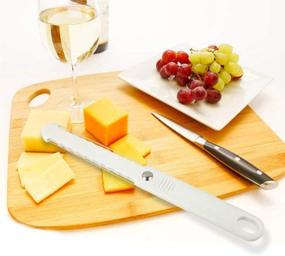 img 2 attached to 🧀 MOTZU 3-Piece Cheese Butter Slicer Set: Original Double Wire Cutter Tool with Stainless Steel Wire and Plastic Handle