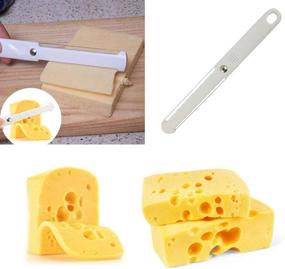 img 3 attached to 🧀 MOTZU 3-Piece Cheese Butter Slicer Set: Original Double Wire Cutter Tool with Stainless Steel Wire and Plastic Handle