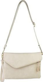 img 4 attached to 👜 Versatile Fold Over Envelope Wristlet Crossbody Handbags & Wallets with Trendy Accents for Women