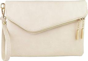 img 3 attached to 👜 Versatile Fold Over Envelope Wristlet Crossbody Handbags & Wallets with Trendy Accents for Women
