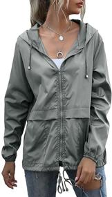 img 4 attached to FLYCHEN Waterproof Outdoor Windbreaker Raincoat Women's Clothing