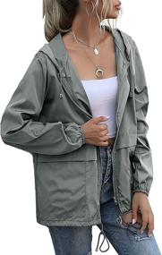 img 2 attached to FLYCHEN Waterproof Outdoor Windbreaker Raincoat Women's Clothing