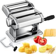 pasta maker: 150 roller manual noodles makers with 🍝 adjustable thickness - perfect for homemade spaghetti, ravioli, and more! logo