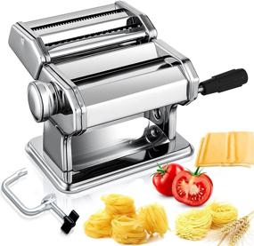 img 4 attached to Pasta Maker: 150 Roller Manual Noodles Makers with 🍝 Adjustable Thickness - Perfect for Homemade Spaghetti, Ravioli, and More!