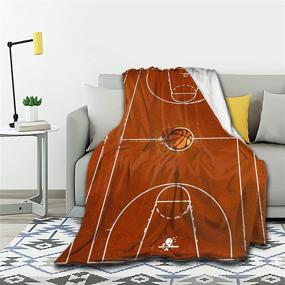 img 4 attached to MYSTCOVER Basketball Playground Blanket Flannel Lightweight