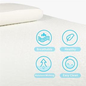 img 2 attached to 🛏️ Epicord Queen Size 3-Inch Gel Memory Foam Mattress Topper with High Density Cooling Pad, Removable Fitted Bamboo Fiber Cover, Ventilated Design for Comfort, Body Support & Pressure Relief