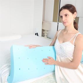 img 4 attached to 🛏️ Epicord Queen Size 3-Inch Gel Memory Foam Mattress Topper with High Density Cooling Pad, Removable Fitted Bamboo Fiber Cover, Ventilated Design for Comfort, Body Support & Pressure Relief