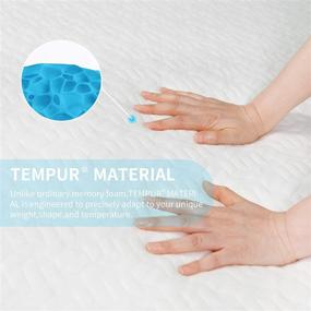 img 3 attached to 🛏️ Epicord Queen Size 3-Inch Gel Memory Foam Mattress Topper with High Density Cooling Pad, Removable Fitted Bamboo Fiber Cover, Ventilated Design for Comfort, Body Support & Pressure Relief