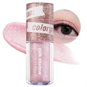 img 4 attached to ✨ COLORGRAM Milk Bling Shadow 3.2g - True Beauty K-Drama Makeup, Long-lasting Liquid Twinkle Under Eye Makeup Shadow, No Dispersed Pearls (09 Happy Aura)