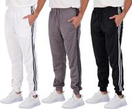👖 real essentials 3 pack: men's active athletic jogger sweatpants with pockets - versatile casualwear with improved seo logo