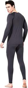 img 2 attached to 🔥 Heatpro Performance Thermal Underwear for Men: Fleece Lined Base Layer Long Johns Set by Feelvery