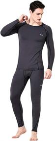 img 3 attached to 🔥 Heatpro Performance Thermal Underwear for Men: Fleece Lined Base Layer Long Johns Set by Feelvery