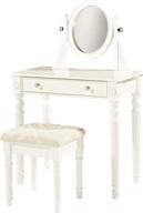 🏠 white linon home decor lorraine vanity set: enhance your space with style логотип