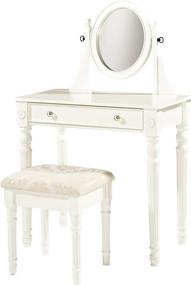 img 4 attached to 🏠 White Linon Home Decor Lorraine Vanity Set: Enhance Your Space with Style