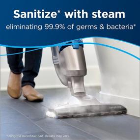 img 2 attached to 🧹 Bissell Symphony Vacuum for Hardwood & Tile Floors with 4 Pads, 1132A Steam Mop: Ultimate Clean and Convenience