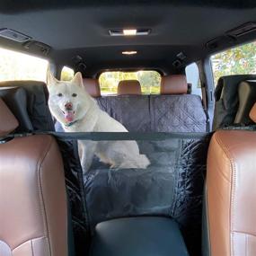 img 1 attached to 🐾 Optimal Travel Companion: Deluxe Quilted and Padded Dog Car Seat Cover - Suitable for Car, Truck, and SUV - Non-Slip Backing - Available in 3 Sizes and Colors (Black, Grey, Taupe)