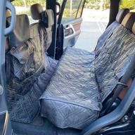 🐾 optimal travel companion: deluxe quilted and padded dog car seat cover - suitable for car, truck, and suv - non-slip backing - available in 3 sizes and colors (black, grey, taupe) logo