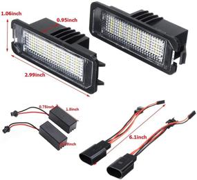 img 2 attached to Enhance Your Porsche: 18SMD LED License Plate Light Kit for Boxster Cayman Carrera Cayenne 987/997/958/911 (Pack of 2Pcs)