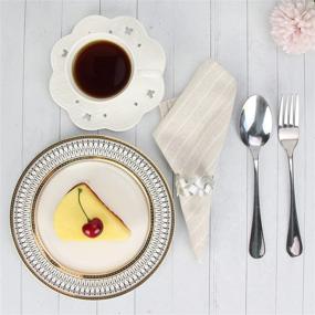 img 3 attached to 🍽️ Infei Striped Cotton Dinner Napkins: Elevate Your Table Setting with Premium Food Service Equipment & Supplies in Tabletop & Serveware