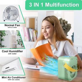 img 2 attached to 🌬️ Everenty: Portable Air Conditioner with Anti Leak Rechargeable Evaporative Cooling - 3 Speeds, 7 Colors - Perfect for Rooms, Offices, Campers, Indoor Use