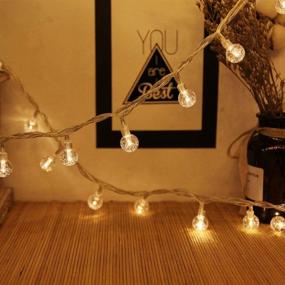 img 3 attached to 🪔 Lezuoey 33ft Battery Operated Globe Fairy Lights: Remote Control, Waterproof Outdoor String Lights for Indoor Bedroom, Wedding, Christmas Decorations - Warm White