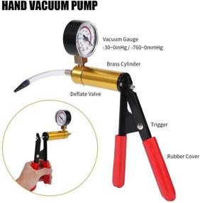 img 2 attached to 🔧 Red Hand Held Vacuum Pump Brake Bleeder Kit with Clutch Bleeding System – Ideal for Motorcycle Car Truck Vehicle Testing and Brake/Clutch Bleeding, Includes Adapters