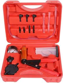 img 4 attached to 🔧 Red Hand Held Vacuum Pump Brake Bleeder Kit with Clutch Bleeding System – Ideal for Motorcycle Car Truck Vehicle Testing and Brake/Clutch Bleeding, Includes Adapters