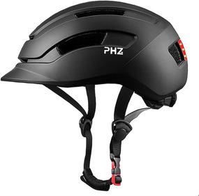 img 4 attached to 🚴 PHZ Urban Commuter Adult Bike Helmet Adjustable for Men/Women with Rear Light