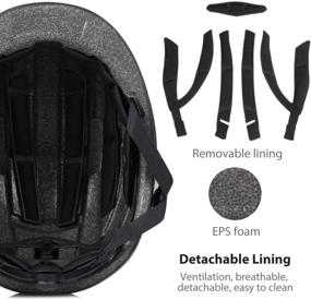 img 2 attached to 🚴 PHZ Urban Commuter Adult Bike Helmet Adjustable for Men/Women with Rear Light