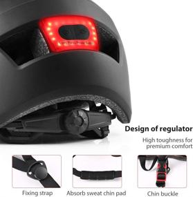 img 3 attached to 🚴 PHZ Urban Commuter Adult Bike Helmet Adjustable for Men/Women with Rear Light