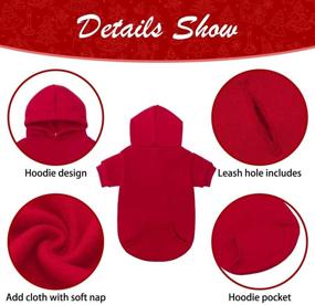 img 2 attached to Soft and Warm Basic Dog Hoodie Sweater with Leash Hole and Pocket - The Perfect Dog Winter Coat for XS-XXL Dogs in Cold Weather