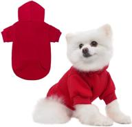 soft and warm basic dog hoodie sweater with leash hole and pocket - the perfect dog winter coat for xs-xxl dogs in cold weather логотип